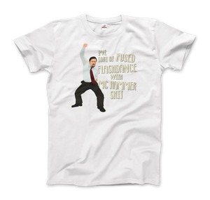 David Brent Classic Dance, from The Office UK T-Shirt - Men / White / Small by Art-O-Rama
