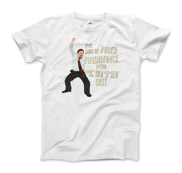 David Brent Classic Dance, from The Office UK T-Shirt - Men / White / Small by Art-O-Rama