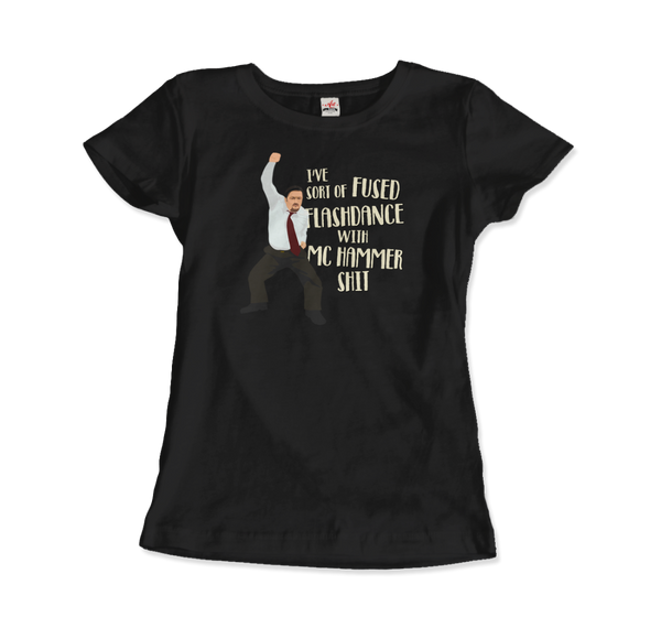 David Brent Classic Dance, from The Office UK T-Shirt - Women / Black / Small by Art-O-Rama