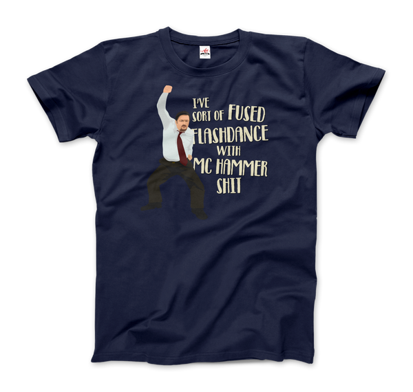 David Brent Classic Dance, from The Office UK T-Shirt - Men / Navy / Small by Art-O-Rama