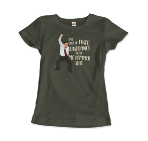 David Brent Classic Dance, from The Office UK T-Shirt - Women / City Green / Small by Art-O-Rama