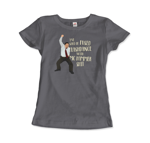 David Brent Classic Dance, from The Office UK T-Shirt - Women / Charcoal / Small by Art-O-Rama