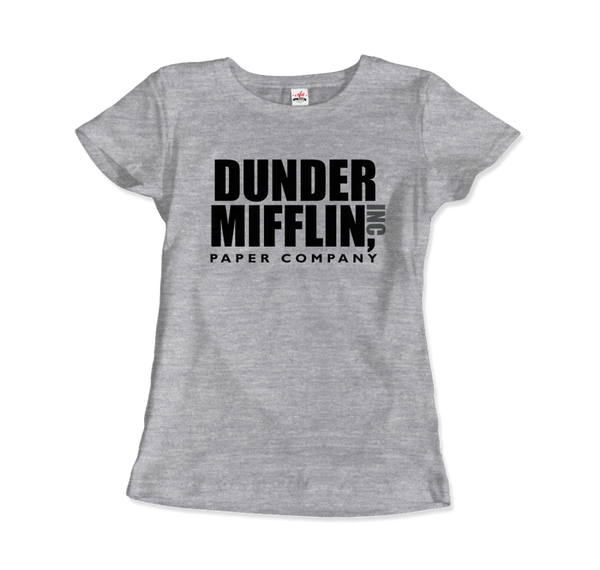 Dunder Mifflin Paper Company, Inc from The Office T-Shirt - Women / Heather Grey / Small by Art-O-Rama