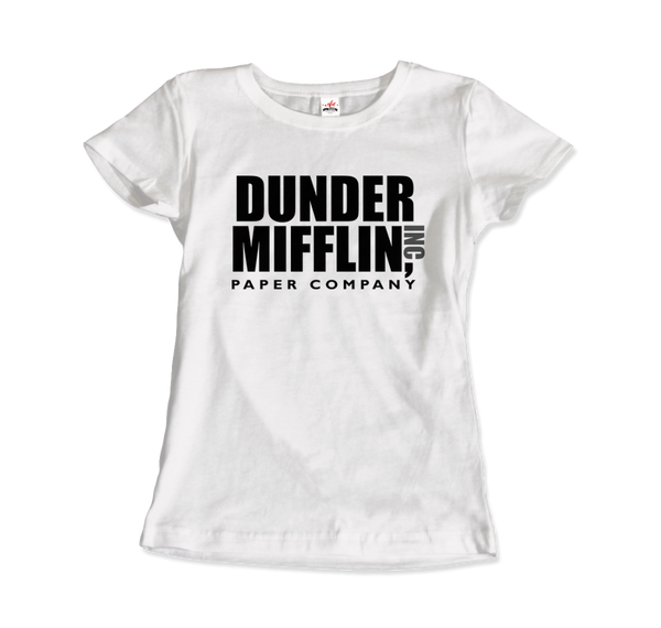 Dunder Mifflin Paper Company, Inc from The Office T-Shirt - Women / White / Small by Art-O-Rama