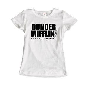 Dunder Mifflin Paper Company, Inc from The Office T-Shirt - Women / White / Small by Art-O-Rama
