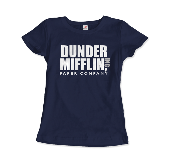 Dunder Mifflin Paper Company, Inc from The Office T-Shirt - Women / Navy / Small by Art-O-Rama