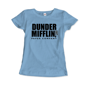 Dunder Mifflin Paper Company, Inc from The Office T-Shirt - Women / Light Blue / Small by Art-O-Rama