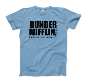Dunder Mifflin Paper Company, Inc from The Office T-Shirt - Men / Light Blue / Small by Art-O-Rama