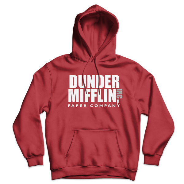 Dunder Mifflin Paper Company Inc from The Office Unisex Hoodie - Red / S by Art-O-Rama