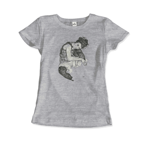 Egon Schiele Zeichnungen I (Drawings 1) 1917 Art T-Shirt - Women / Heather Grey / Small - T-Shirt