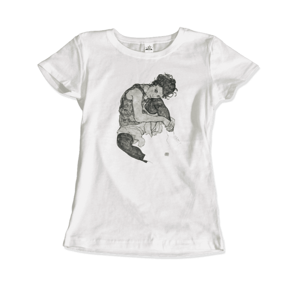 Egon Schiele Zeichnungen I (Drawings 1) 1917 Art T-Shirt - Women / White / Small - T-Shirt