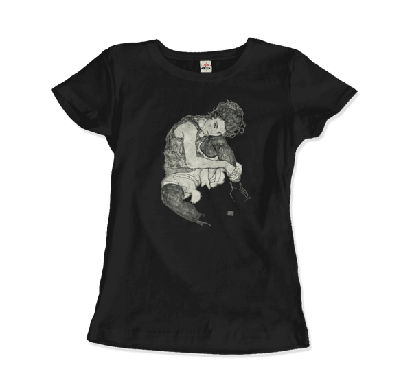 Egon Schiele Zeichnungen I (Drawings 1) 1917 Art T-Shirt - Women / Black / Small - T-Shirt