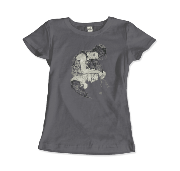 Egon Schiele Zeichnungen I (Drawings 1) 1917 Art T-Shirt - Women / Charcoal / Small - T-Shirt