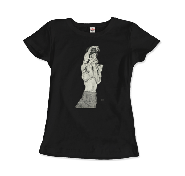 Egon Schiele Zeichnungen II (Drawings 2) 1914 Art T-Shirt - Women / Black / Small by Art-O-Rama
