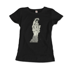 Egon Schiele Zeichnungen II (Drawings 2) 1914 Art T-Shirt - Women / Black / Small by Art-O-Rama