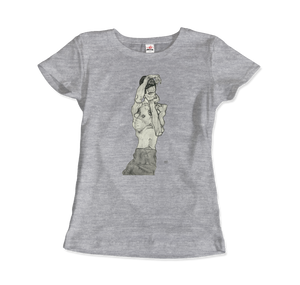 Egon Schiele Zeichnungen II (Drawings 2) 1914 Art T-Shirt - Women / Heather Grey / Small by Art-O-Rama