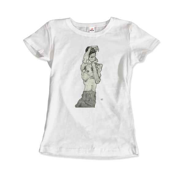 Egon Schiele Zeichnungen II (Drawings 2) 1914 Art T-Shirt - Women / White / Small by Art-O-Rama