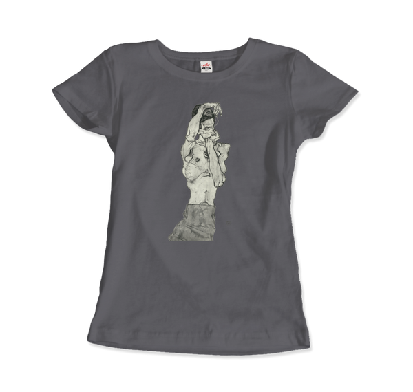 Egon Schiele Zeichnungen II (Drawings 2) 1914 Art T-Shirt - Women / Charcoal / Small by Art-O-Rama
