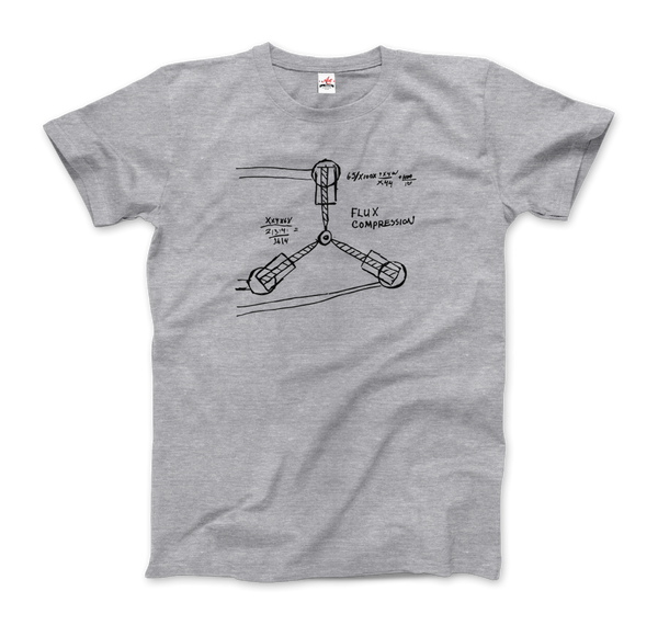 Flux Capacitor Sketch from Back to the Future T-Shirt - Men / Heather Grey / Small by Art-O-Rama