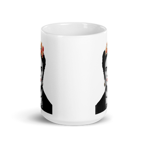 Frida Kahlo With Flowers Poster Artwork Mug - [variant_title] by Art-O-Rama