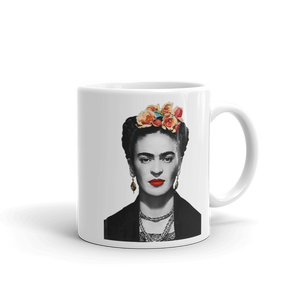 Frida Kahlo With Flowers Poster Artwork Mug - [variant_title] by Art-O-Rama