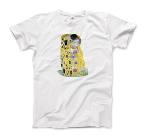 Gustav Klimt The Kiss (or The Lovers), 1908 Artwork T-Shirt - Men / White / Small by Art-O-Rama