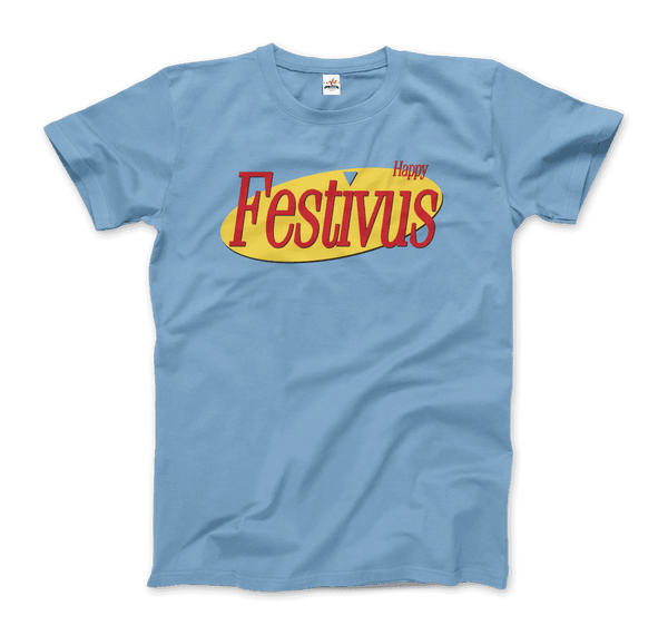 Happy Festivus For The Rest of Us Seinfeld T-Shirt - Men / Light Blue / Small - T-Shirt