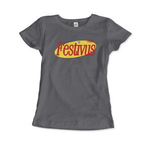 Happy Festivus For The Rest of Us Seinfeld T-Shirt - Women / Charcoal / Small - T-Shirt
