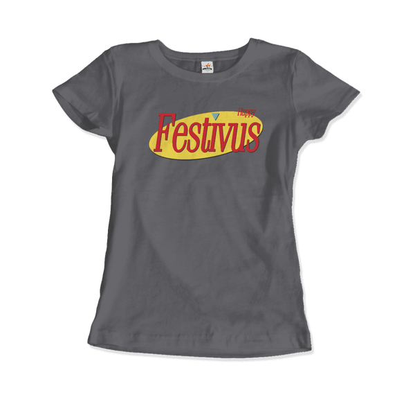 Happy Festivus For The Rest of Us Seinfeld T-Shirt - Women / Charcoal / Small - T-Shirt