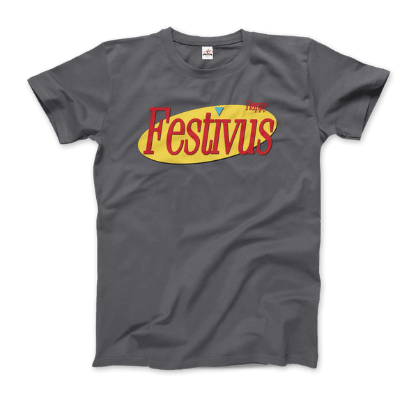 Happy Festivus For The Rest of Us Seinfeld T-Shirt - Men / Charcoal / Small - T-Shirt