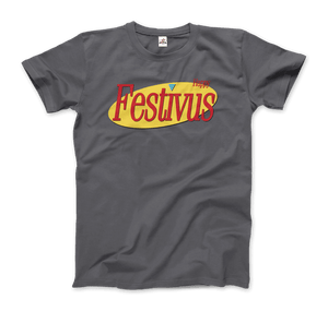 Happy Festivus For The Rest of Us Seinfeld T-Shirt - Men / Charcoal / Small - T-Shirt