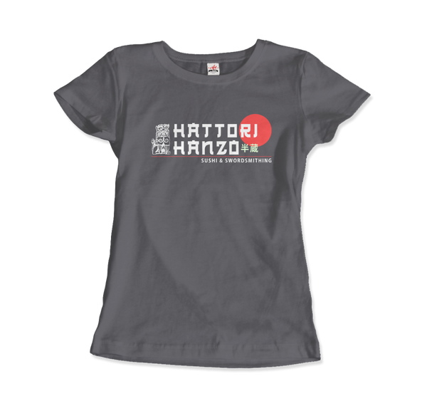 Hattori Hanzo, Sushi and Swordsmithing from Kill Bill T-Shirt - Women / Charcoal / Small by Art-O-Rama