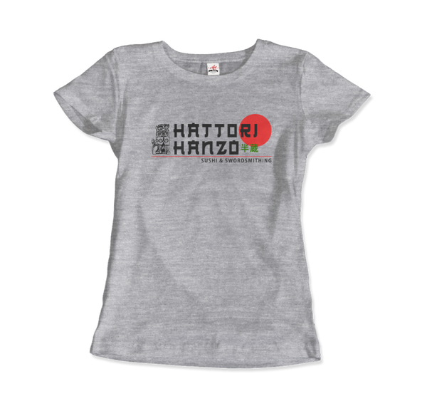 Hattori Hanzo, Sushi and Swordsmithing from Kill Bill T-Shirt - Women / Heather Grey / Small by Art-O-Rama