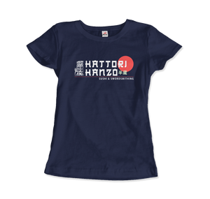 Hattori Hanzo Sushi and Swordsmithing from Kill Bill T-Shirt - Women (Fitted) / Navy / S - T-Shirt