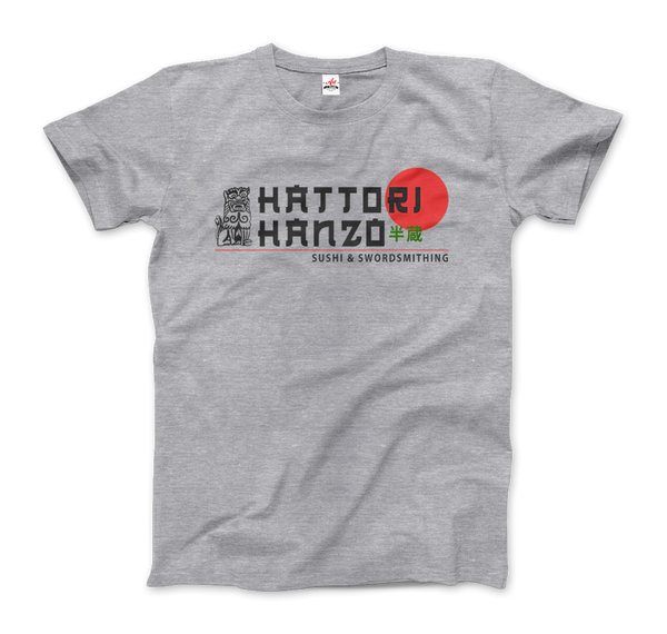 Hattori Hanzo, Sushi and Swordsmithing from Kill Bill T-Shirt - Men / Heather Grey / Small by Art-O-Rama