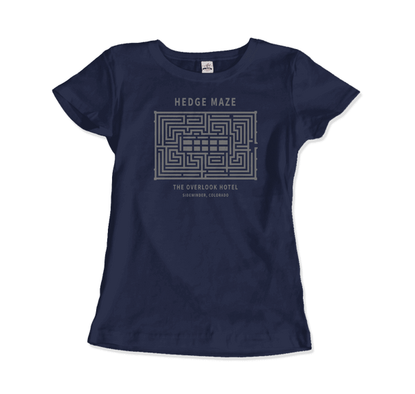 Hedge Maze The Overlook Hotel - The Shinning Movie T-Shirt - Women / Navy / Small - T-Shirt
