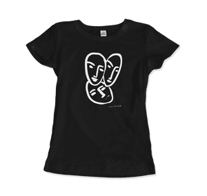 Henri Matisse Apollinaire Three Heads to Friendship 1952 Art T-Shirt - Women / Black / Small by Art-O-Rama