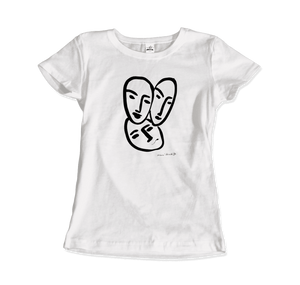 Henri Matisse Apollinaire Three Heads to Friendship 1952 Art T-Shirt - Women / White / Small by Art-O-Rama