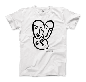 Henri Matisse Apollinaire Three Heads to Friendship 1952 Art T-Shirt - Men / White / Small by Art-O-Rama