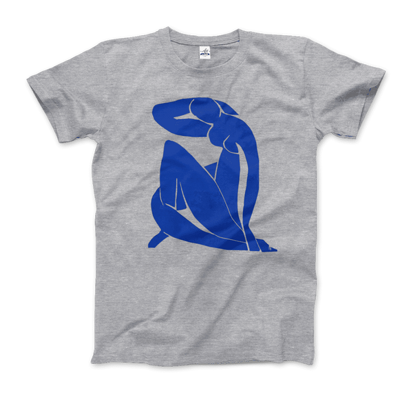Henri Matisse Blue Nude 1952 Artwork T-Shirt - Men / Heather Grey / Small by Art-O-Rama