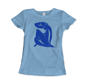 Henri Matisse Blue Nude 1952 Artwork T-Shirt - Women (Fitted) / Light Blue / S - T-Shirt