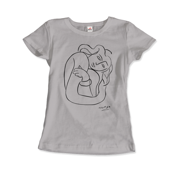 Henri Matisse Pasiphae 1944 Plate 2: Woman With Arms Crossed T-Shirt - Women / Silver / Small by Art-O-Rama