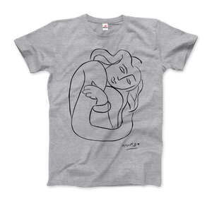 Henri Matisse Pasiphae 1944 Plate 2: Woman With Arms Crossed T-Shirt - Men / Heather Grey / Small by Art-O-Rama