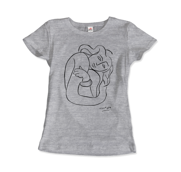 Henri Matisse Pasiphae 1944 Plate 2: Woman With Arms Crossed T-Shirt - Women / Heather Grey / Small by Art-O-Rama