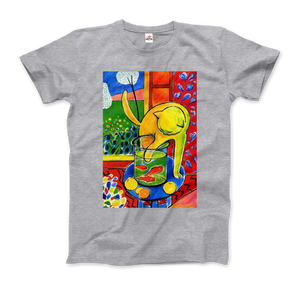 Henri Matisse The Cat With Red Fishes 1914 Artwork T-Shirt - Men / Heather Grey / Small by Art-O-Rama