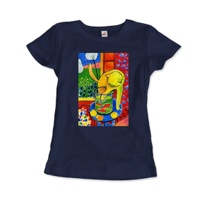 Henri Matisse The Cat With Red Fishes 1914 Artwork T-Shirt - Women / Navy / Small by Art-O-Rama