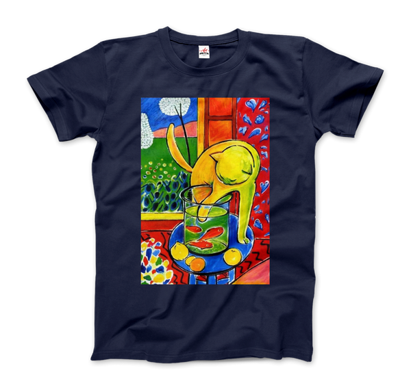 Henri Matisse The Cat With Red Fishes 1914 Artwork T-Shirt - Men / Navy / Small by Art-O-Rama