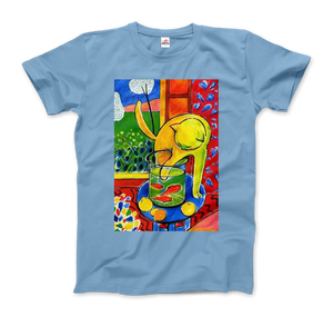 Henri Matisse The Cat With Red Fishes 1914 Artwork T-Shirt - Men / Light Blue / Small by Art-O-Rama