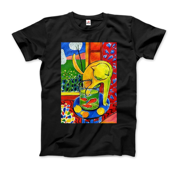 Henri Matisse The Cat With Red Fishes 1914 Artwork T-Shirt - Men / Black / Small by Art-O-Rama