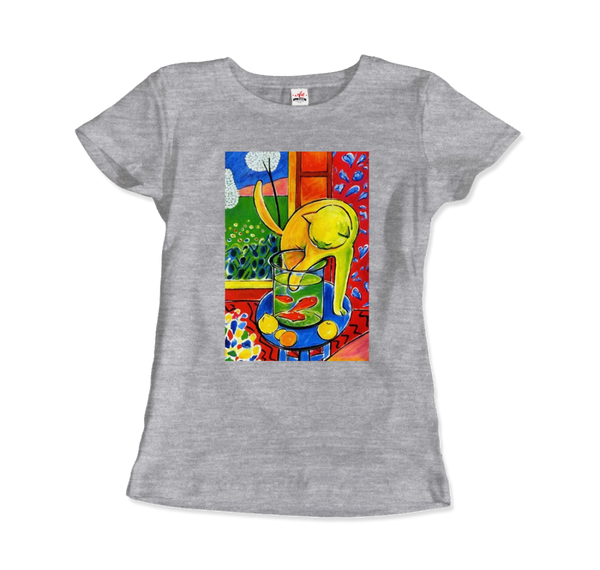 Henri Matisse The Cat With Red Fishes 1914 Artwork T-Shirt - Women / Heather Grey / Small by Art-O-Rama